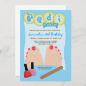 Invitation du spa PEDICURE Pedi Party 5x7 (Devant / Derrière)