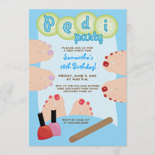 Invitation du spa PEDICURE Pedi Party 5x7