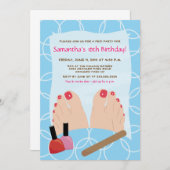 Invitation du spa PEDICURE Pedi Party 5x7 (Devant / Derrière)