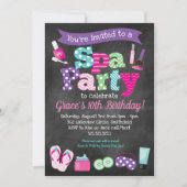 Invitation du spa - Spa Anniversaire de enfant (Devant)