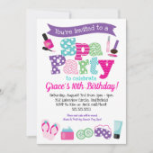 Invitation du spa - Spa Anniversaire de enfant (Devant)