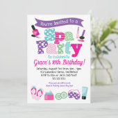 Invitation du spa - Spa Anniversaire de enfant (Debout devant)
