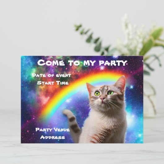 Invitation du Space Cat Party (Debout devant)