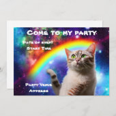 Invitation du Space Cat Party (Devant / Derrière)