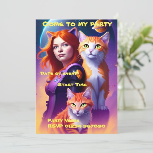 Invitation du Space Cat Party (Debout devant)