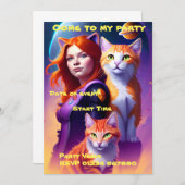 Invitation du Space Cat Party (Devant / Derrière)