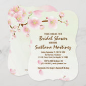 Invitation du spectacle de mariée rose et crème Ma (Devant / Derrière)