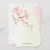 Invitation du spectacle de mariée rose et crème Ma (Dos)