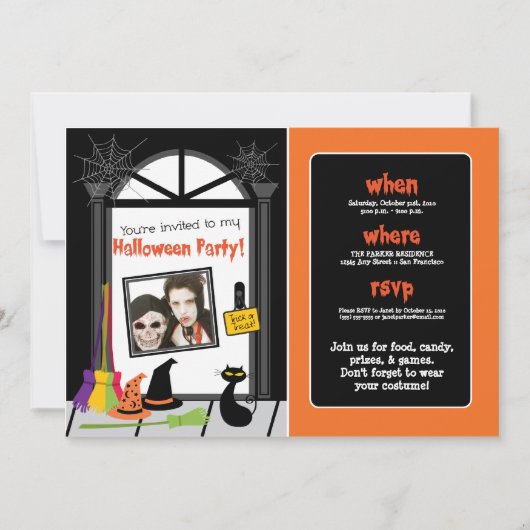 Invitation du Spiderweb Door Halloween Party (phot (Devant)