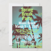 Invitation du Spring Break Party (Devant)