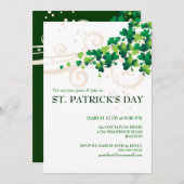 Invitation du St. Patricks Day Irish Shamrock Part (Devant / Derrière)