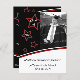 Invitation du Star Photo Graduation Party, noir et