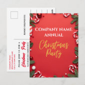Invitation du Sucre de canne rouge de Noël de l'en (Devant / Derrière)