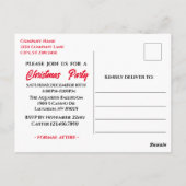 Invitation du Sucre de canne rouge de Noël de l'en (Dos)