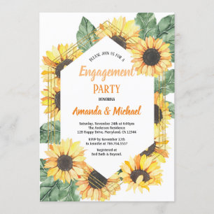 Invitation du Sunflower Engagement Party
