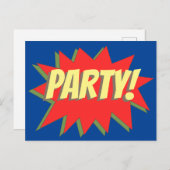 Invitation du Superhero Comic Party (Devant / Derrière)
