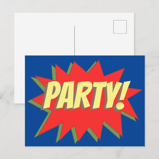 Invitation du Superhero Comic Party (Devant / Derrière)