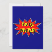 Invitation du Superhero Party - Cityscape & Spotli (Dos)