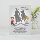 Invitation du Superheroes Party (Debout devant)