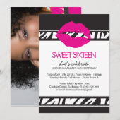Invitation du Sweet sixteen (Devant / Derrière)