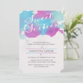 Invitation du Sweet sixteen aquarelle (Debout devant)