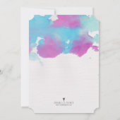 Invitation du Sweet sixteen aquarelle (Dos)