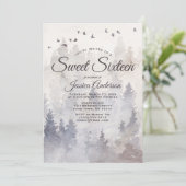 Invitation du Sweet sixteen de forêt mystique (Debout devant)