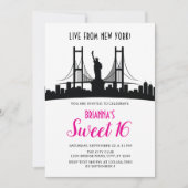 Invitation du Sweet sixteen de New York (Devant)