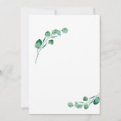 Invitation du Sweet sixteen Eucalyptus Budget (Dos)