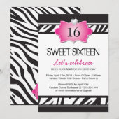 Invitation du sweet sixteen Party (Devant / Derrière)