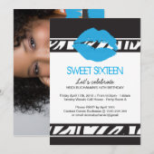 Invitation du sweet sixteen Party (Devant / Derrière)
