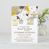 Invitation du Sweet sixteen Vintage Jaune (Debout devant)