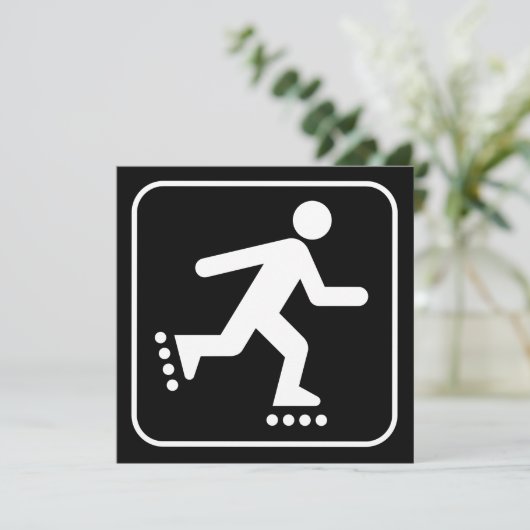 Invitation du symbole Rollerblade (Debout devant)