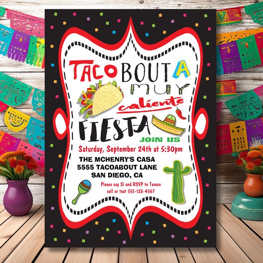 Invitation du Taco Mexican Fiesta Party