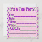 Invitation du Tea Party (Dos)