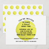 Invitation du Tennis Party (Devant / Derrière)