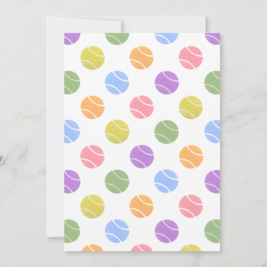 Invitation du Tennis Party (Dos)