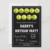 Invitation du Tennis Party (Devant)