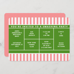 Invitation du Tennis Party