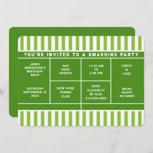 Invitation du Tennis Party