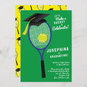 Invitation du Tennis Racket Graduet Party (Devant / Derrière)