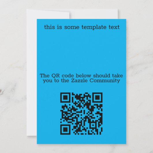 Invitation du test de code QR (Devant)