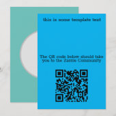 Invitation du test de code QR (Devant / Derrière)