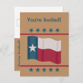 Invitation du Texas Lone Star Flag (Devant / Derrière)