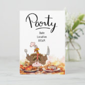 Invitation du Thanksgiving Party (Debout devant)