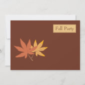 Invitation du Thanksgiving Party (Dos)