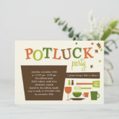 Invitation du Thanksgiving Potluck Party (Debout devant)