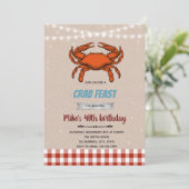 Invitation du thème de la fête du crabe (Debout devant)