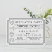 Invitation du Ticket Style 2014 Grey Graduation Pa (Debout devant)