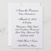 Invitation du tournoi de basket-ball (Dos)